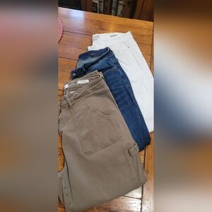 Women's Judy Blue Jeans Size 16W 3 pair Bundle - White, Blue, Tan